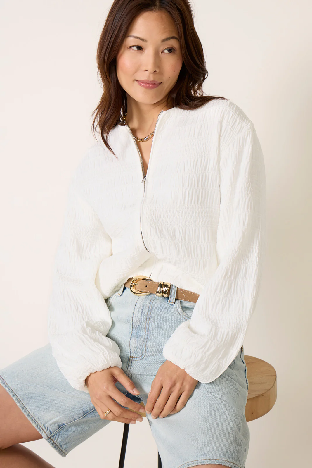 Nia Textured Bomber - Image 5