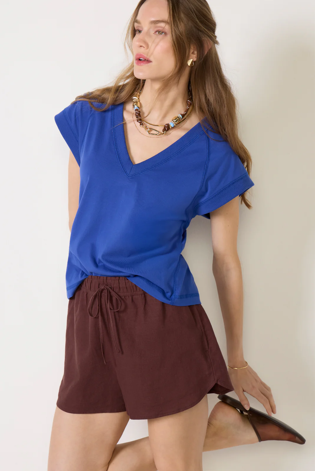 Nora V Neck Muscle Tee - Image 3