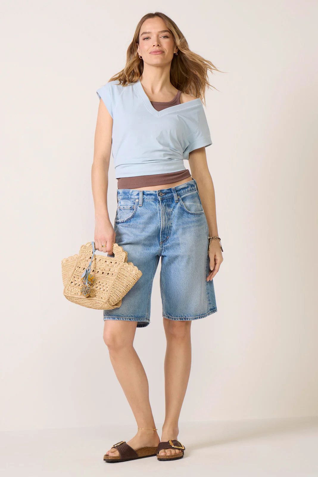 Nora V Neck Muscle Tee - Image 2