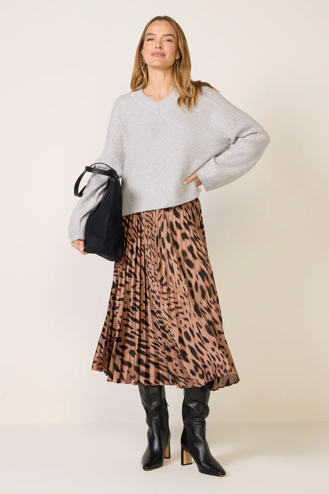 Nostalgia Pleated Midi Skirt - Image 2