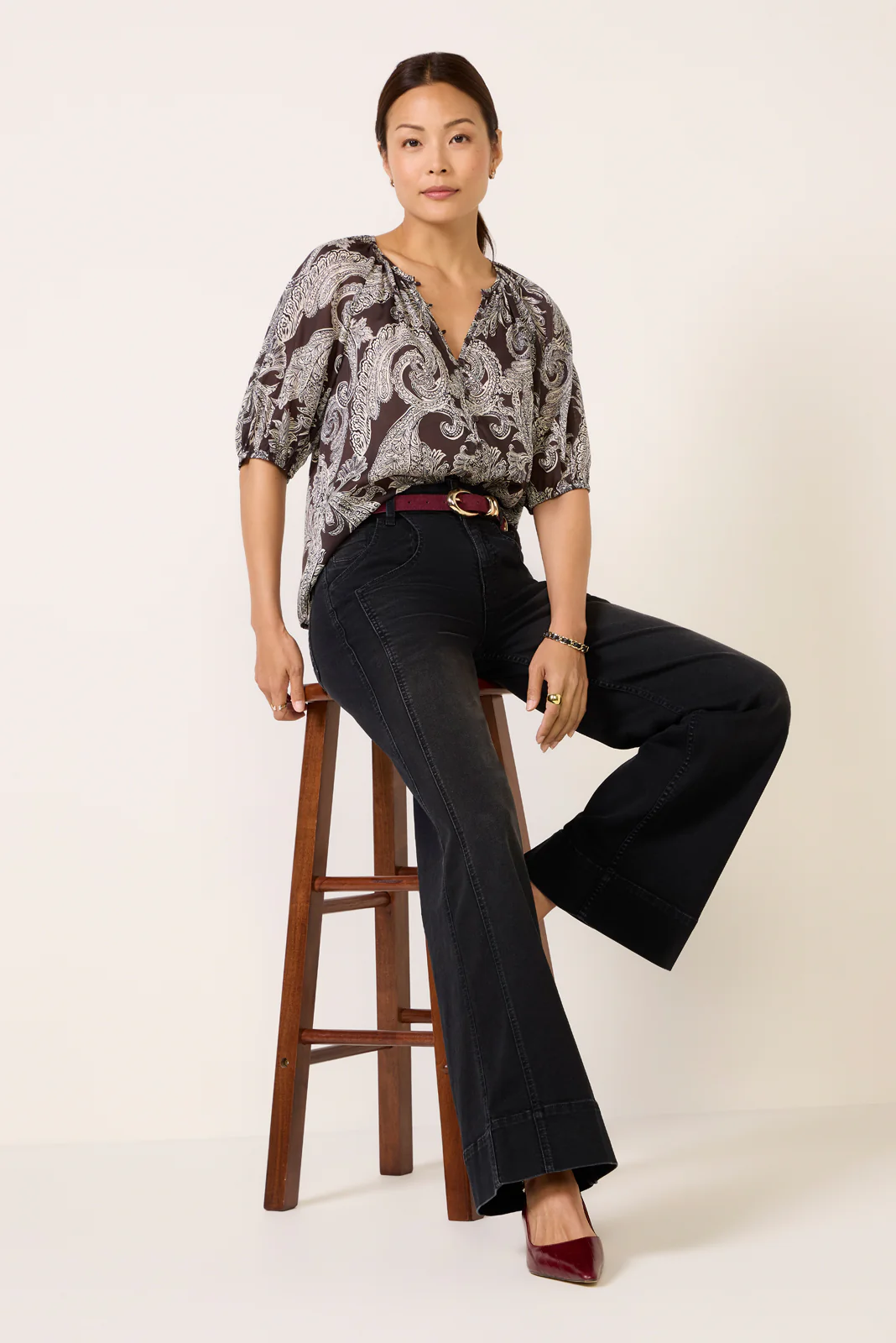 Paisley Blouson Blouse