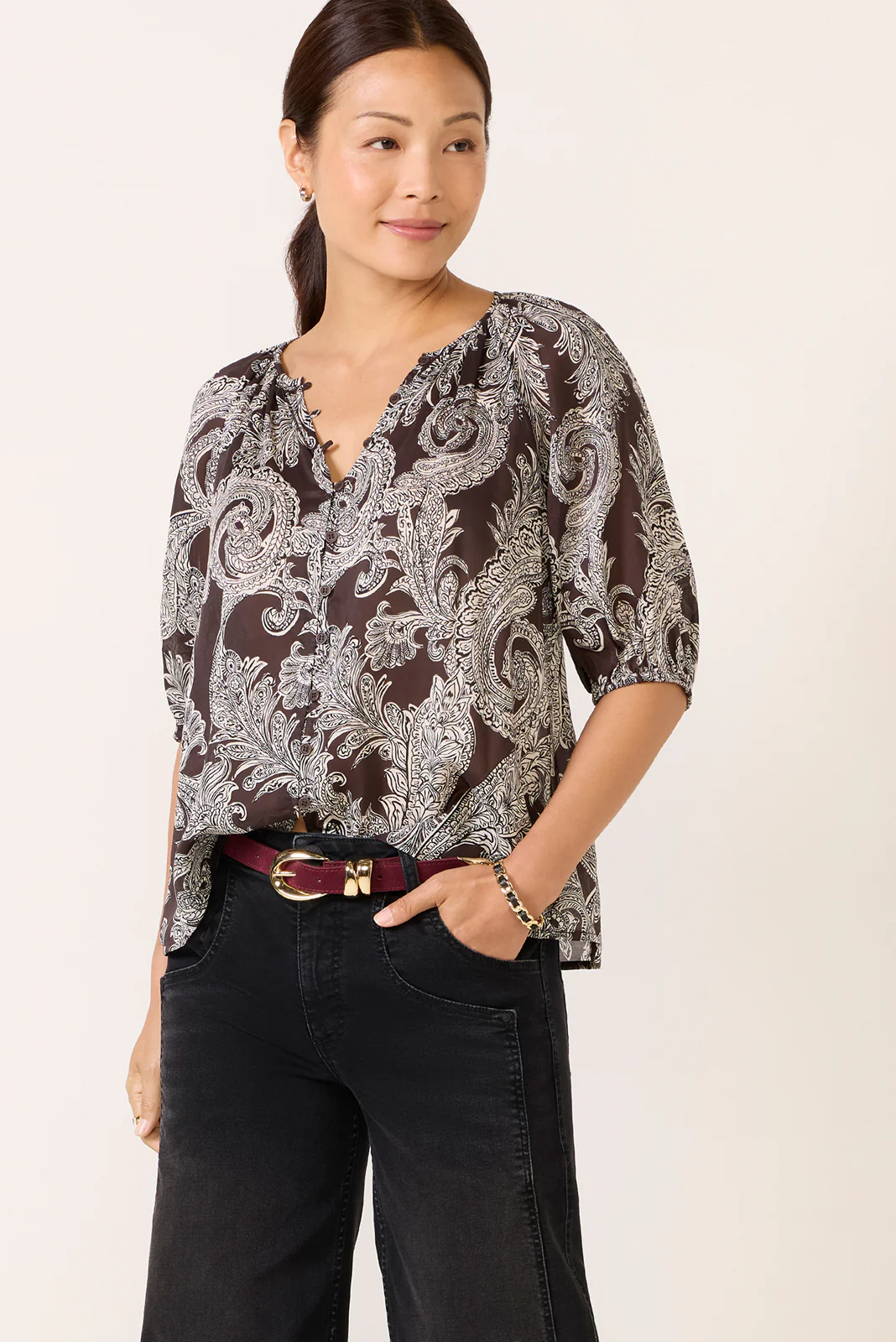 Paisley Blouson Blouse - Image 5