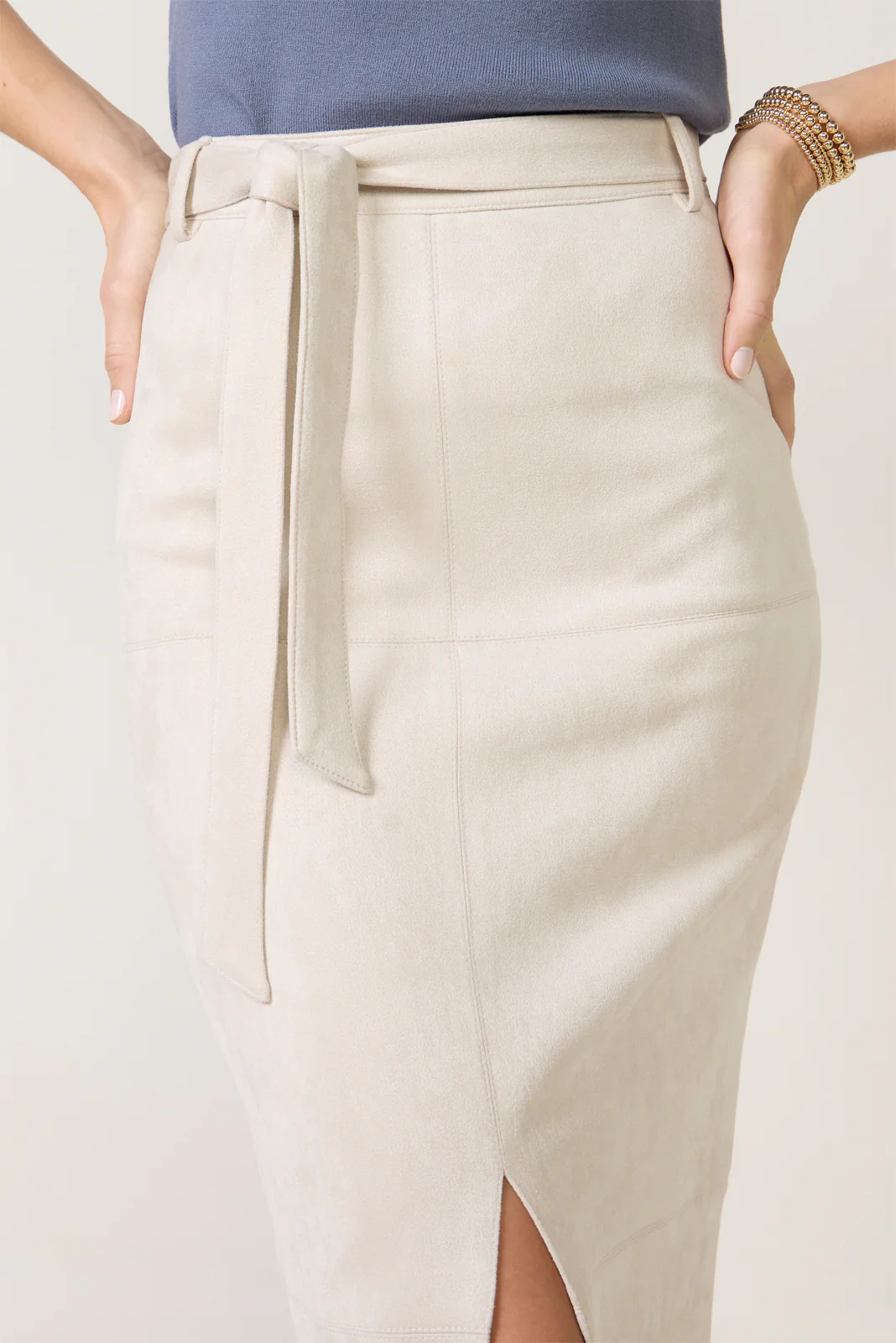 Paula Suede Midi Skirt - Image 3