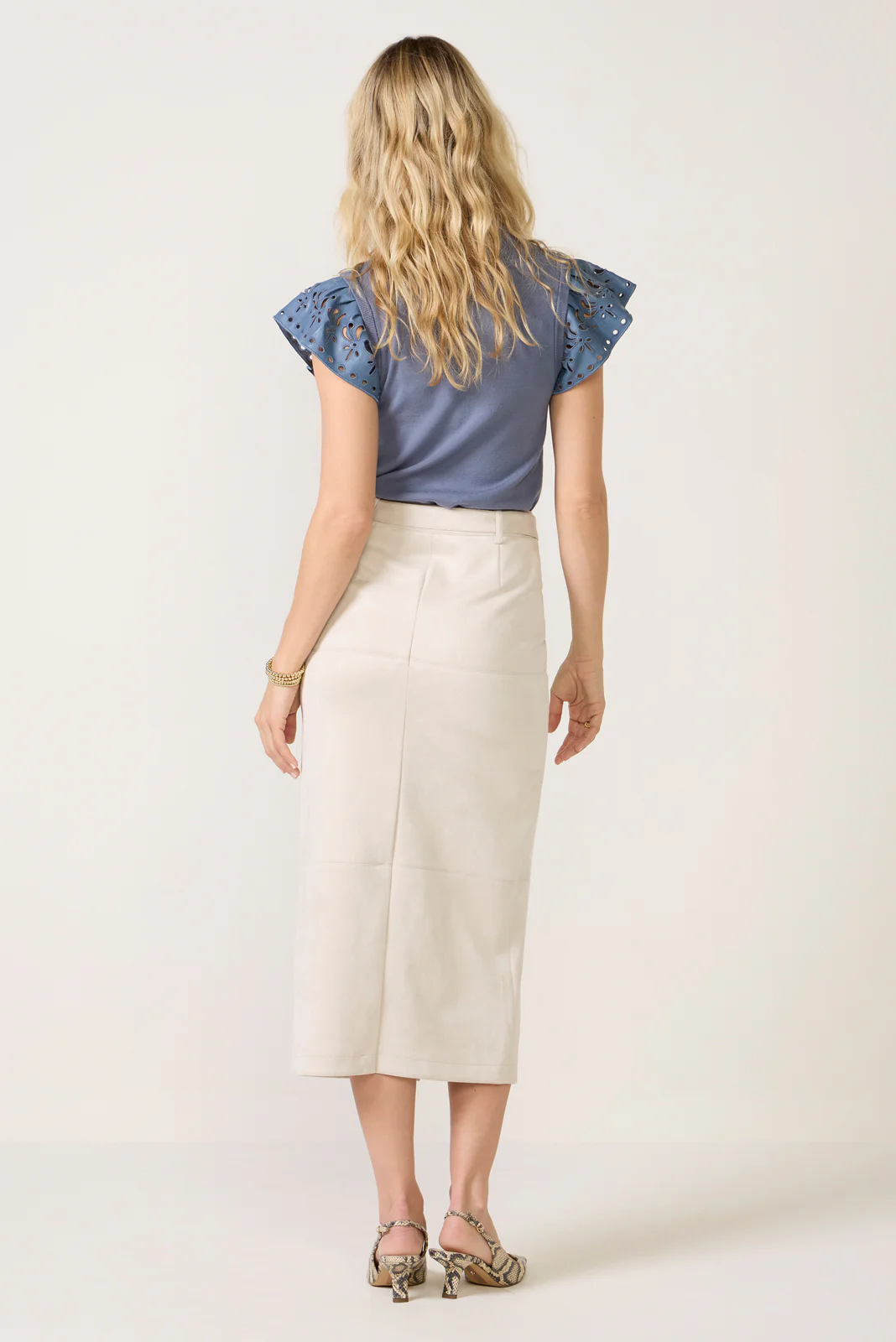 Paula Suede Midi Skirt - Image 5