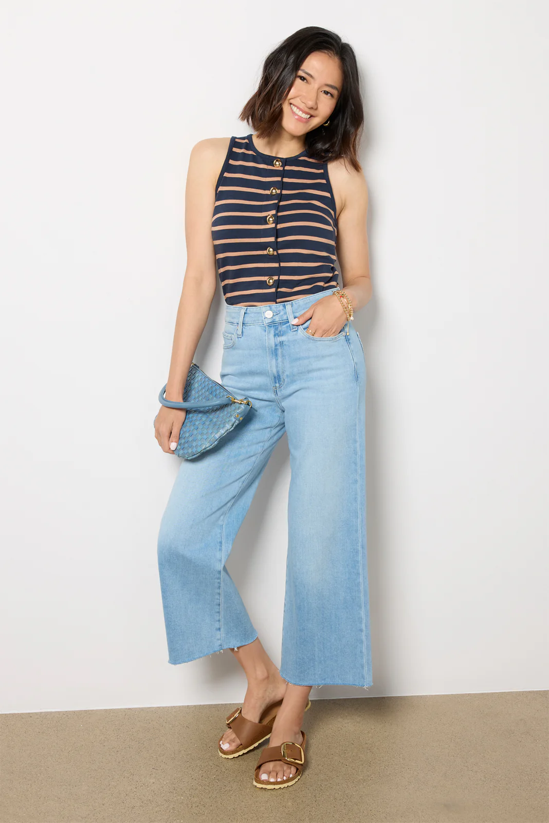 Petite Anessa w Raw Hem