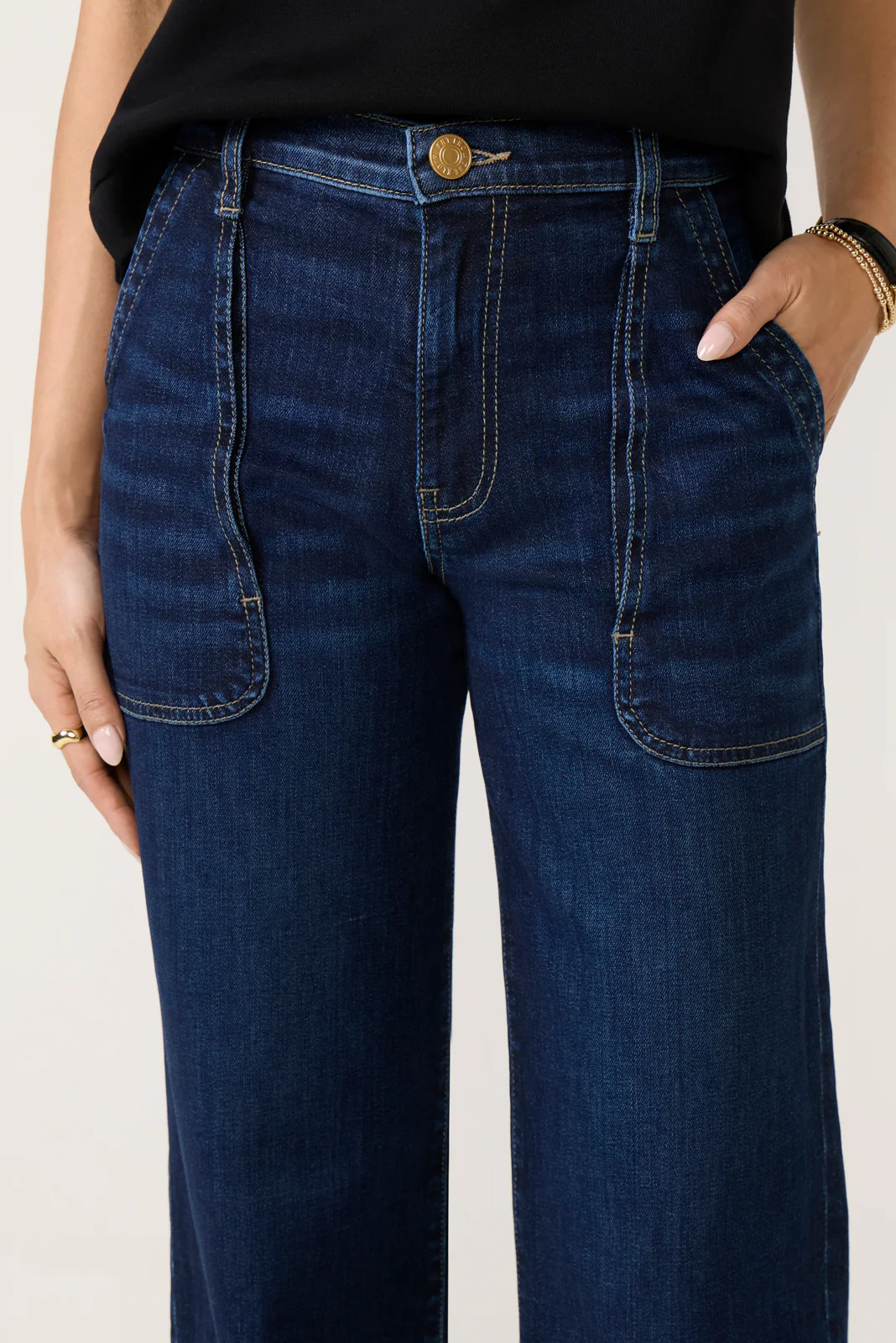 Petite Avery Pork Chop Pocket Straight Jean - Image 2