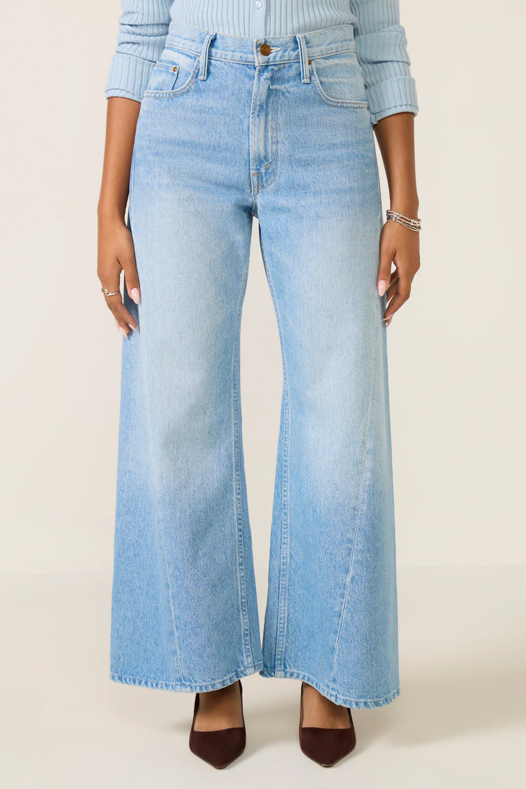 Petite Lil Lemon Twist Sneak Wide Leg Jean - Image 6