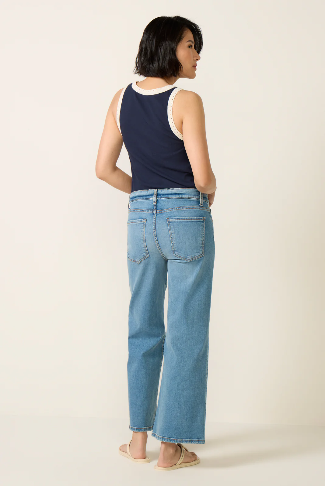 Petite Maya Drawstring Wide Leg Jean - Image 4