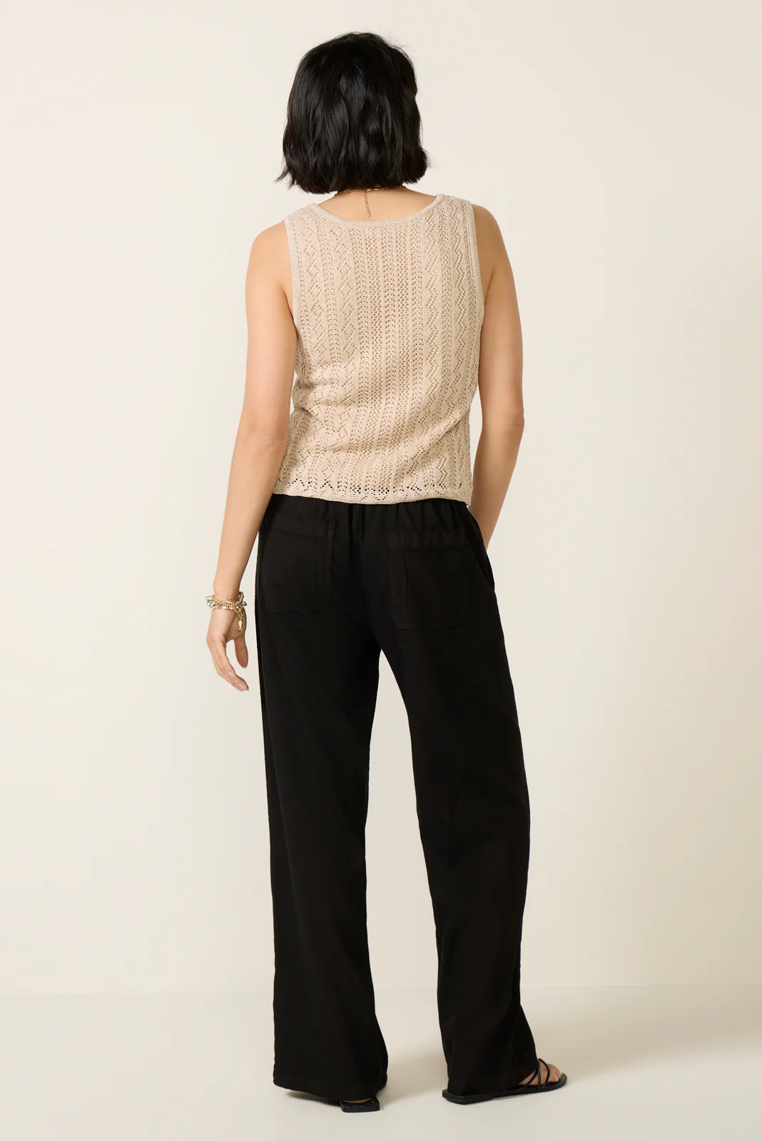 Petite Maya Wide Leg Linen Ankle Pant - Image 4