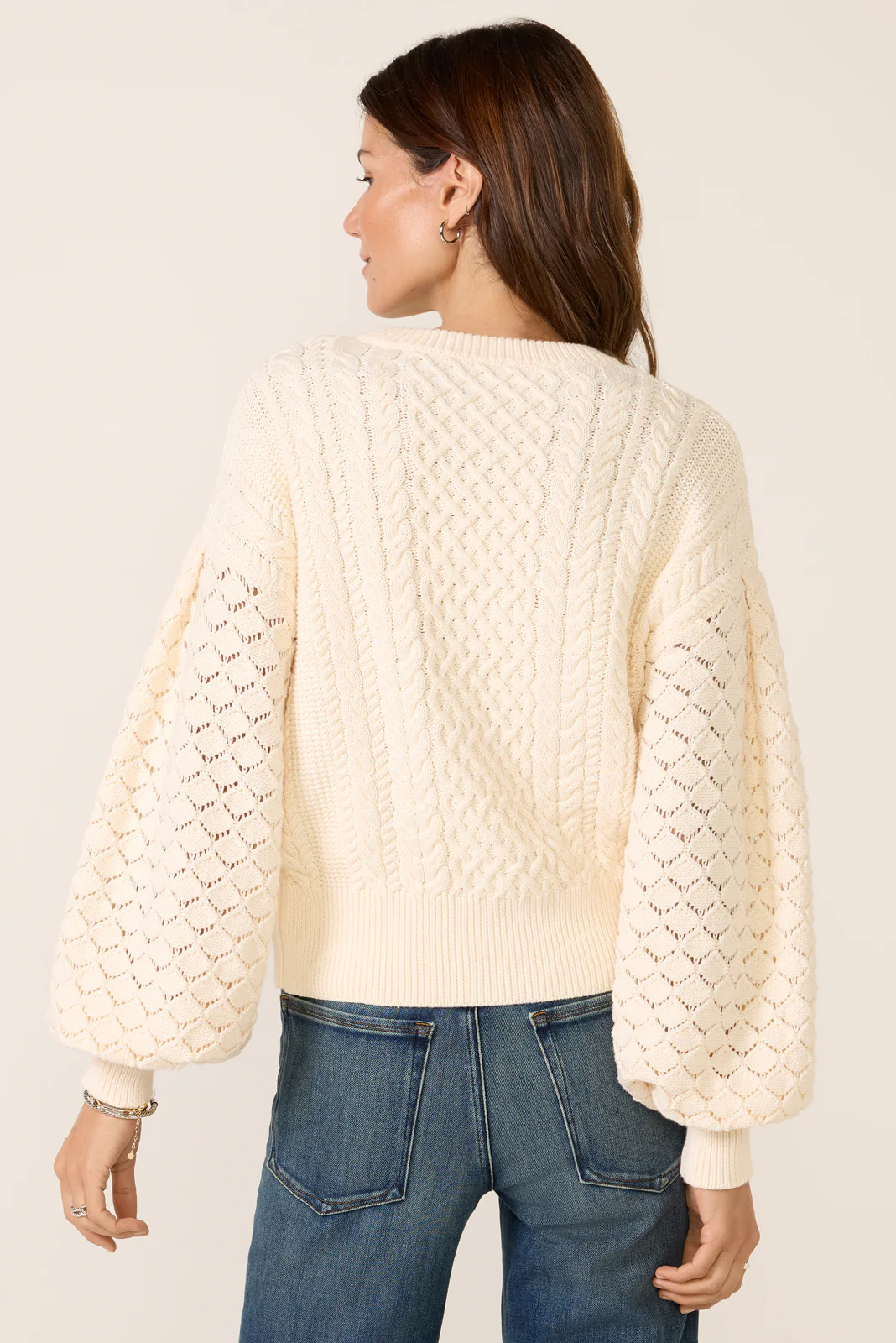 Piper Dramatic Sleeve Cable Sweater - Image 4