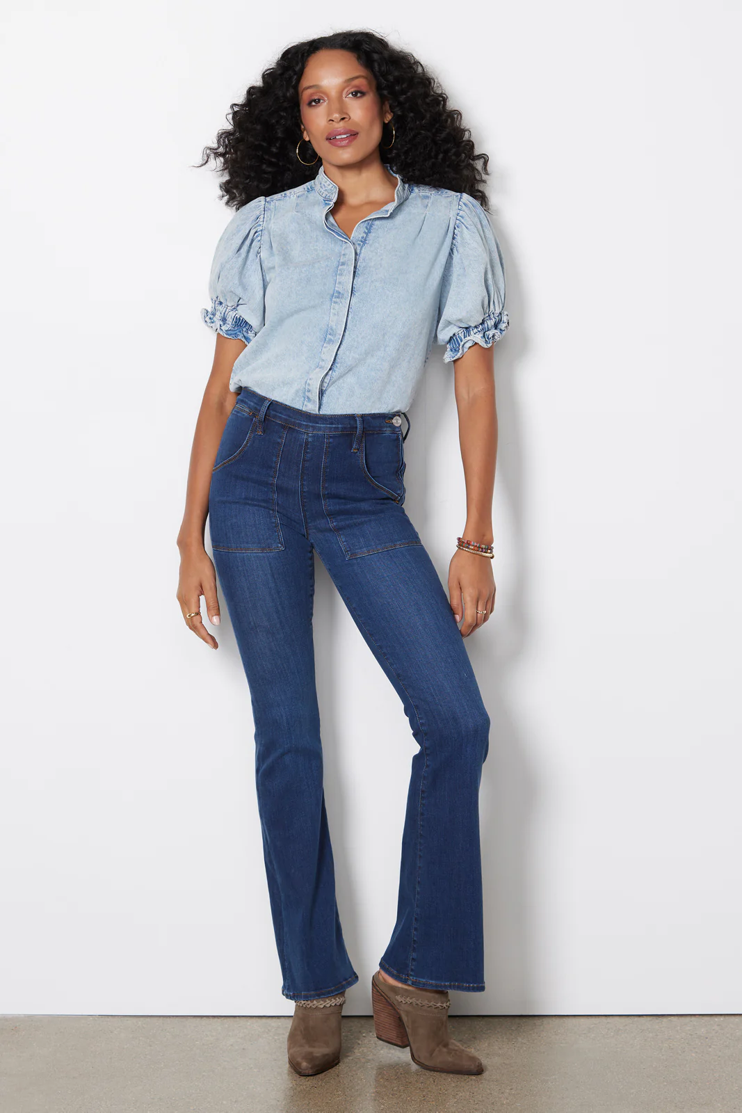 Pleated Puff Sleeve Top - Image 3