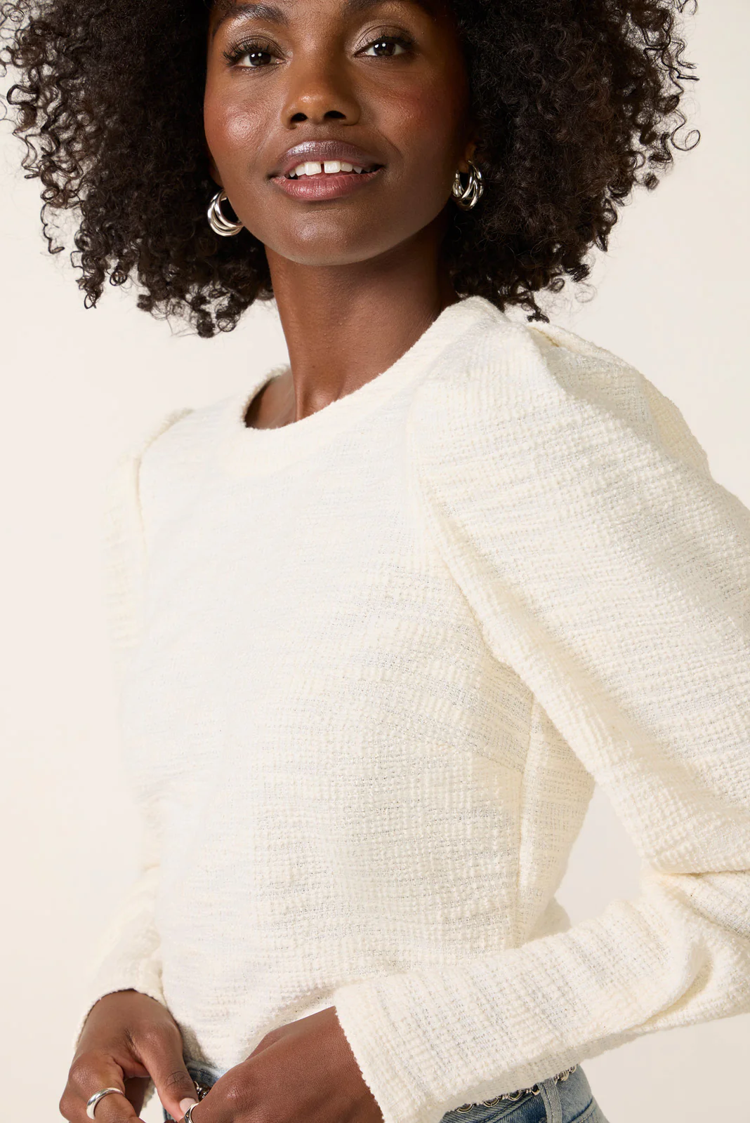 Polly Knit Tweed Top - Image 3