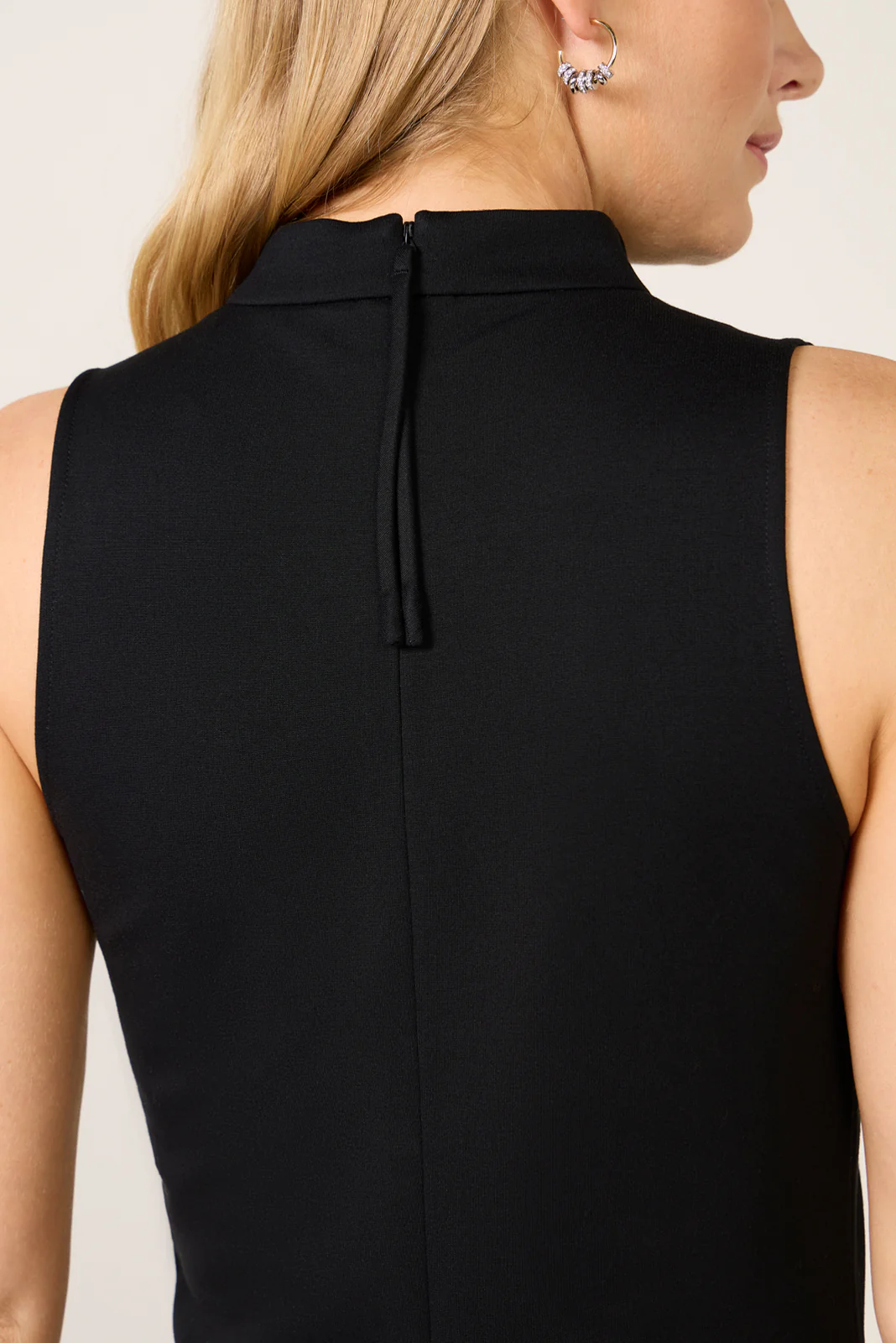 Ponte Sleeveless T-Neck Midi Dress - Image 6