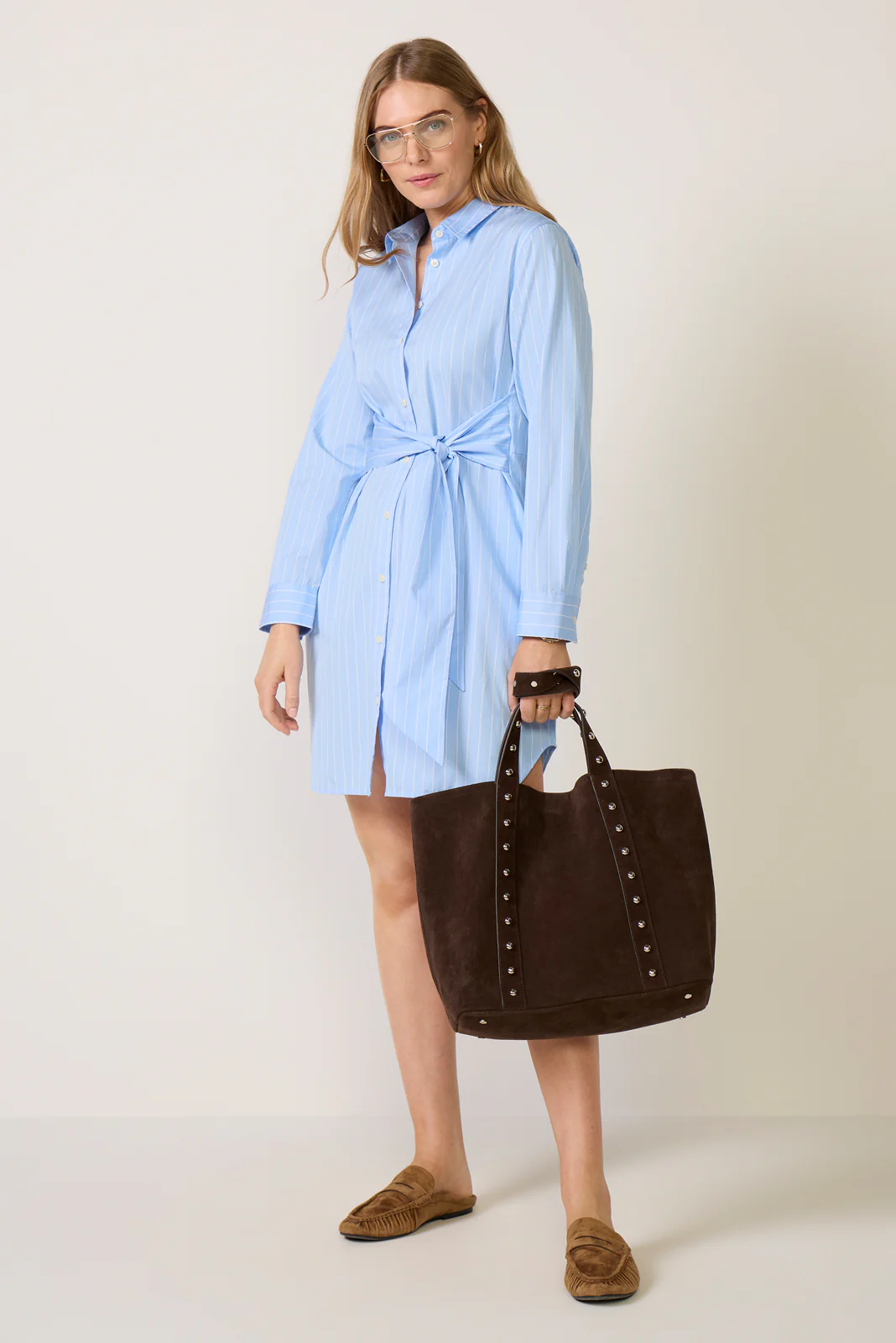 Relaxed Fit Tie Shirt Dress - Image 2