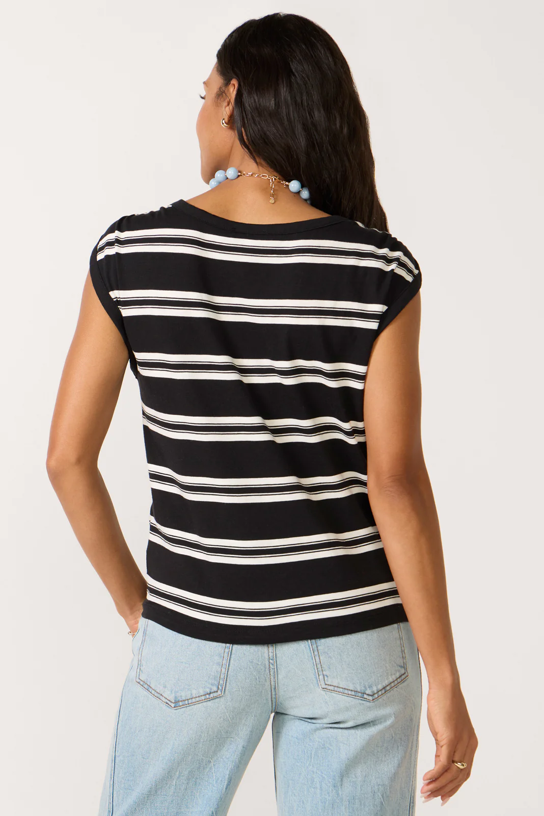 Rhissa Striped Muscle Top - Image 4