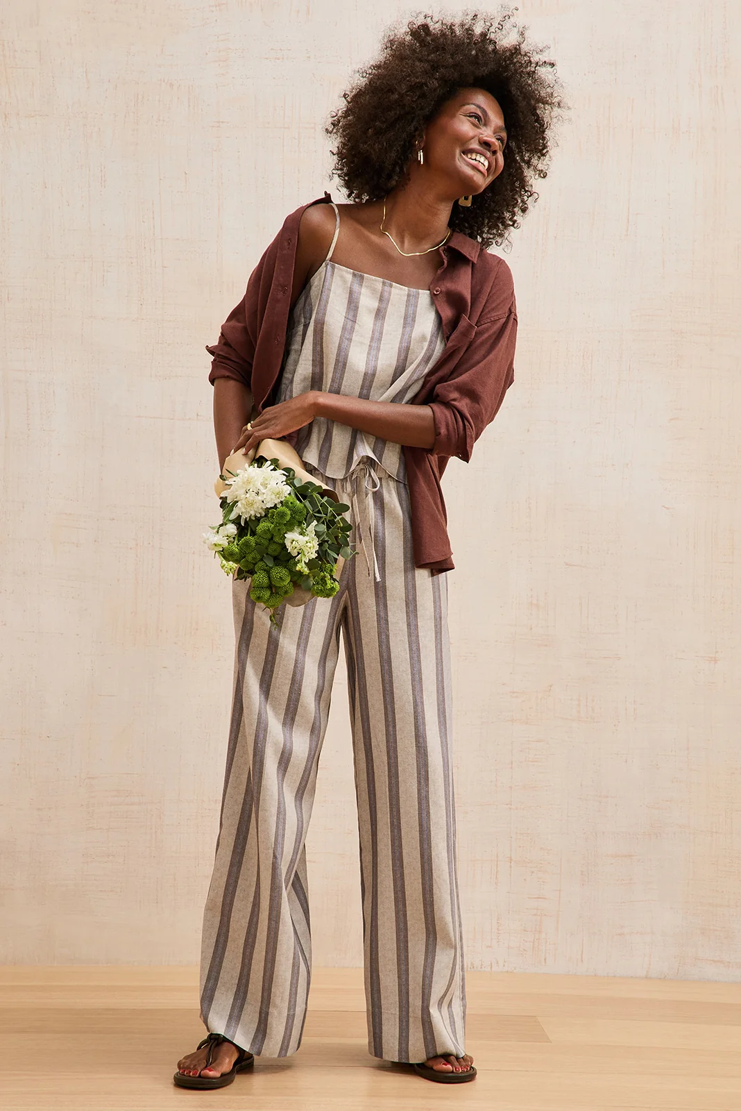 Ria Linen Stripe Cami - Image 6