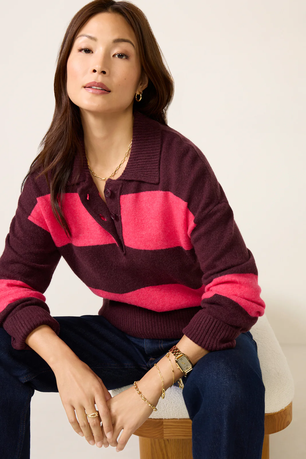 Roslyn Rugby Stripe Sweater - Image 5