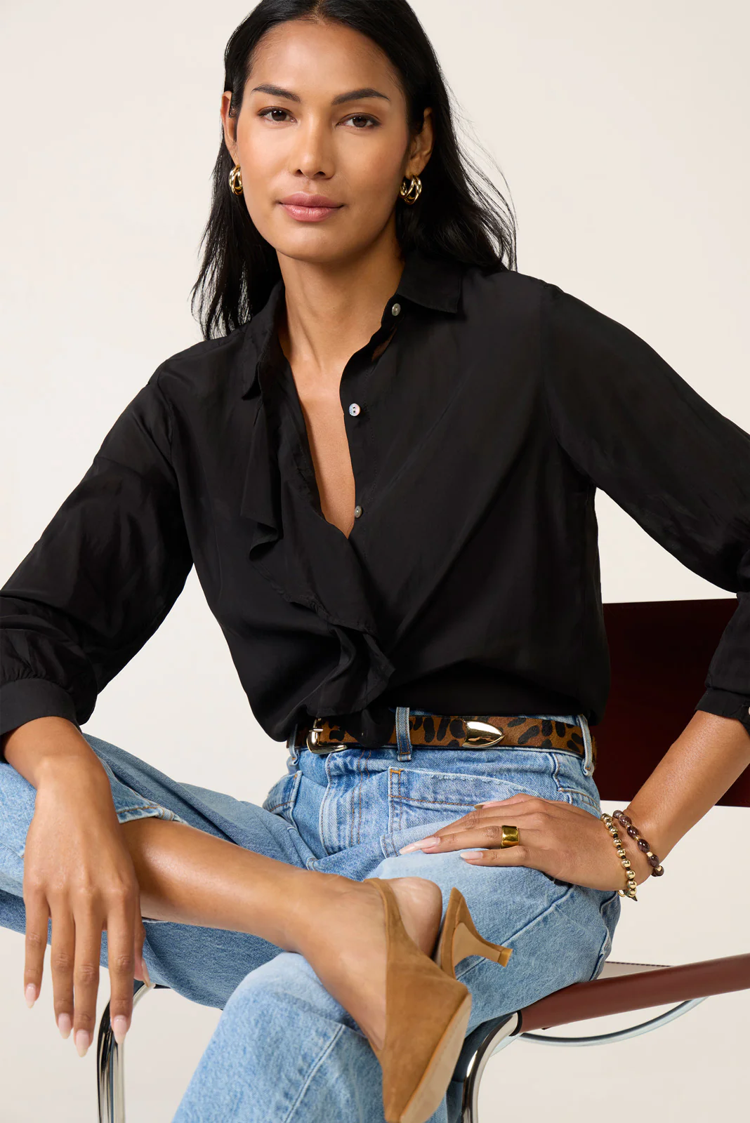 Ruffle Front Shirt