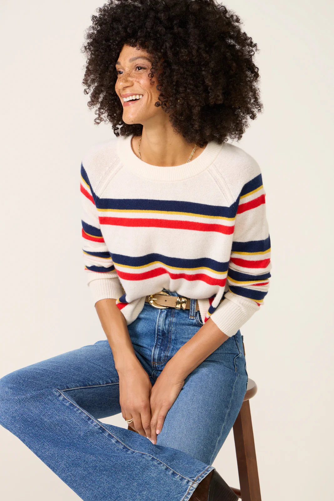 Ruth Multi Stripe Cashmere Sweater - Image 2