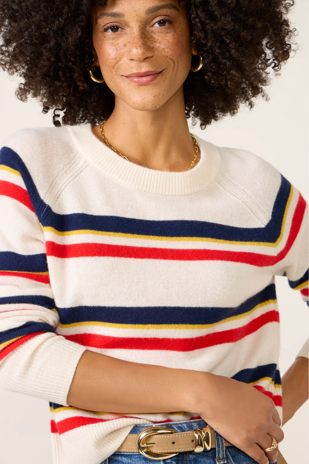 Ruth Multi Stripe Cashmere Sweater - Image 3