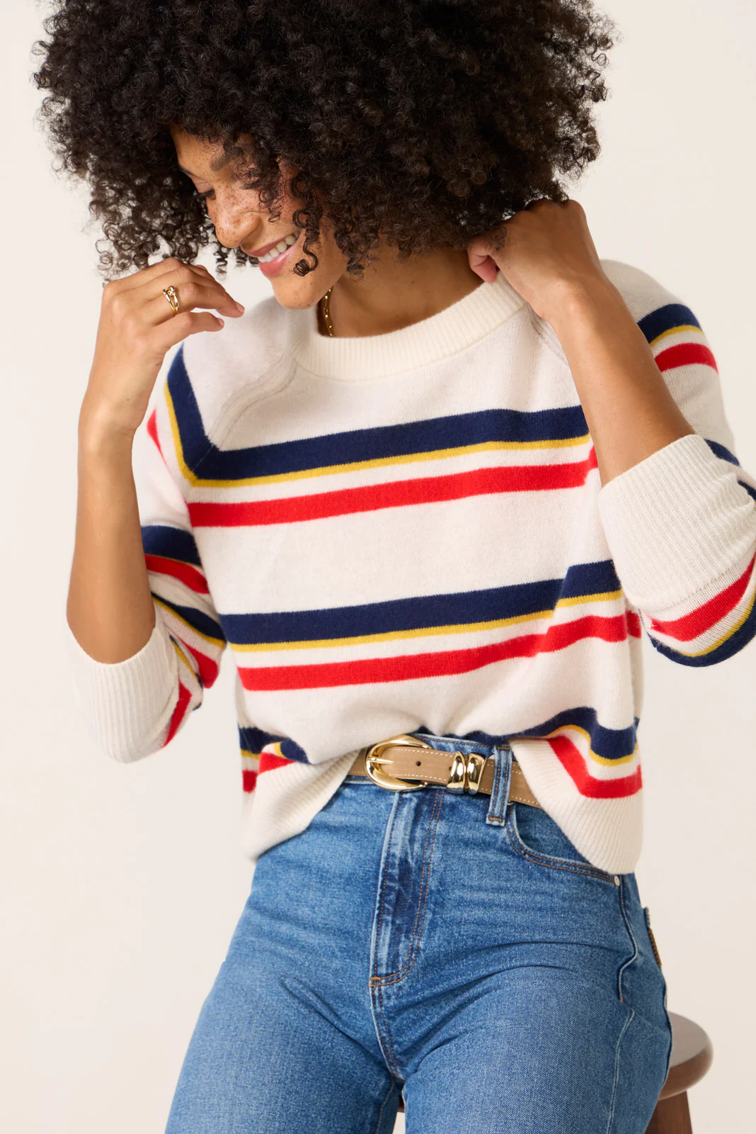 Ruth Multi Stripe Cashmere Sweater - Image 5