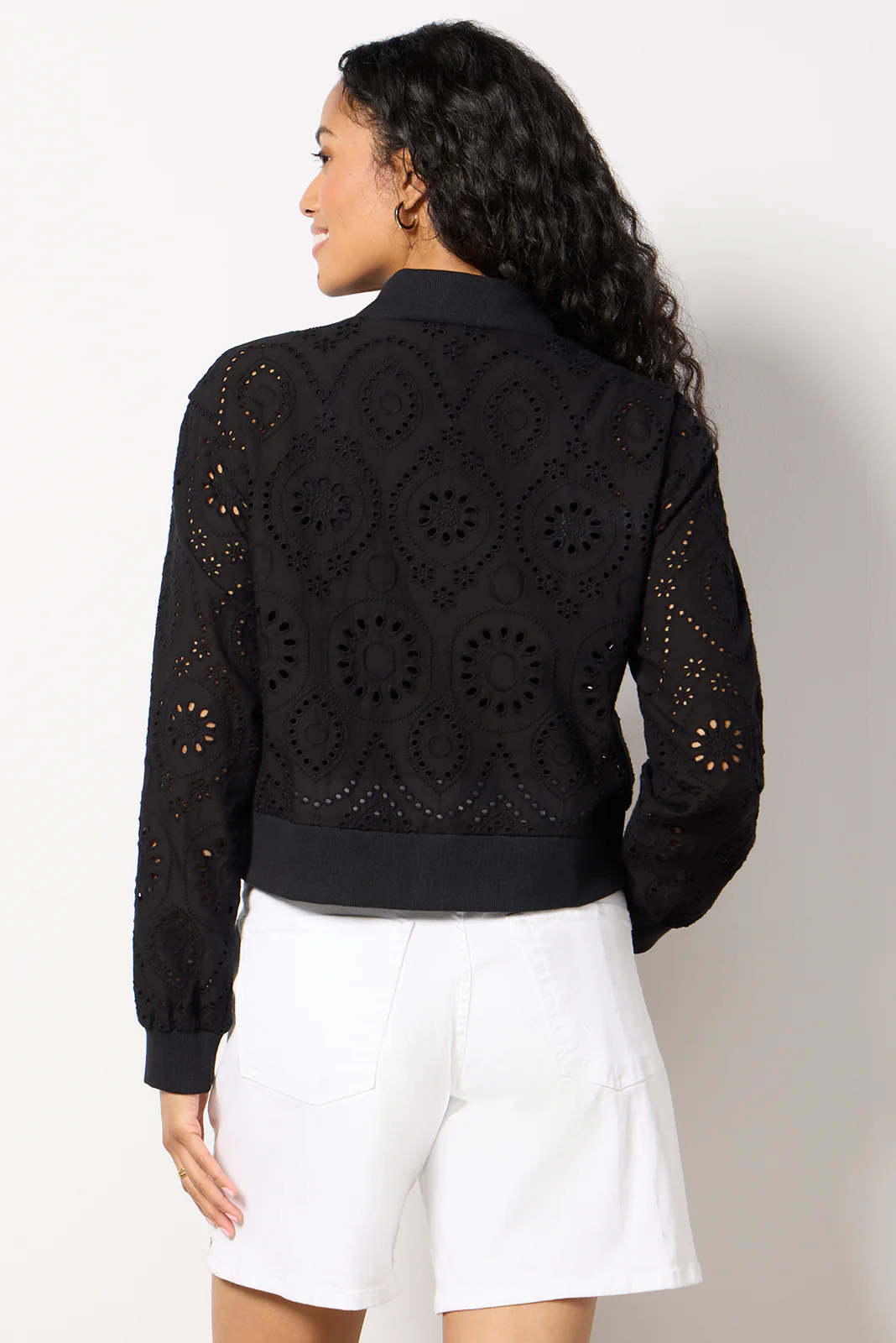 Ryan Eyelet Bomber Jacket - Image 4