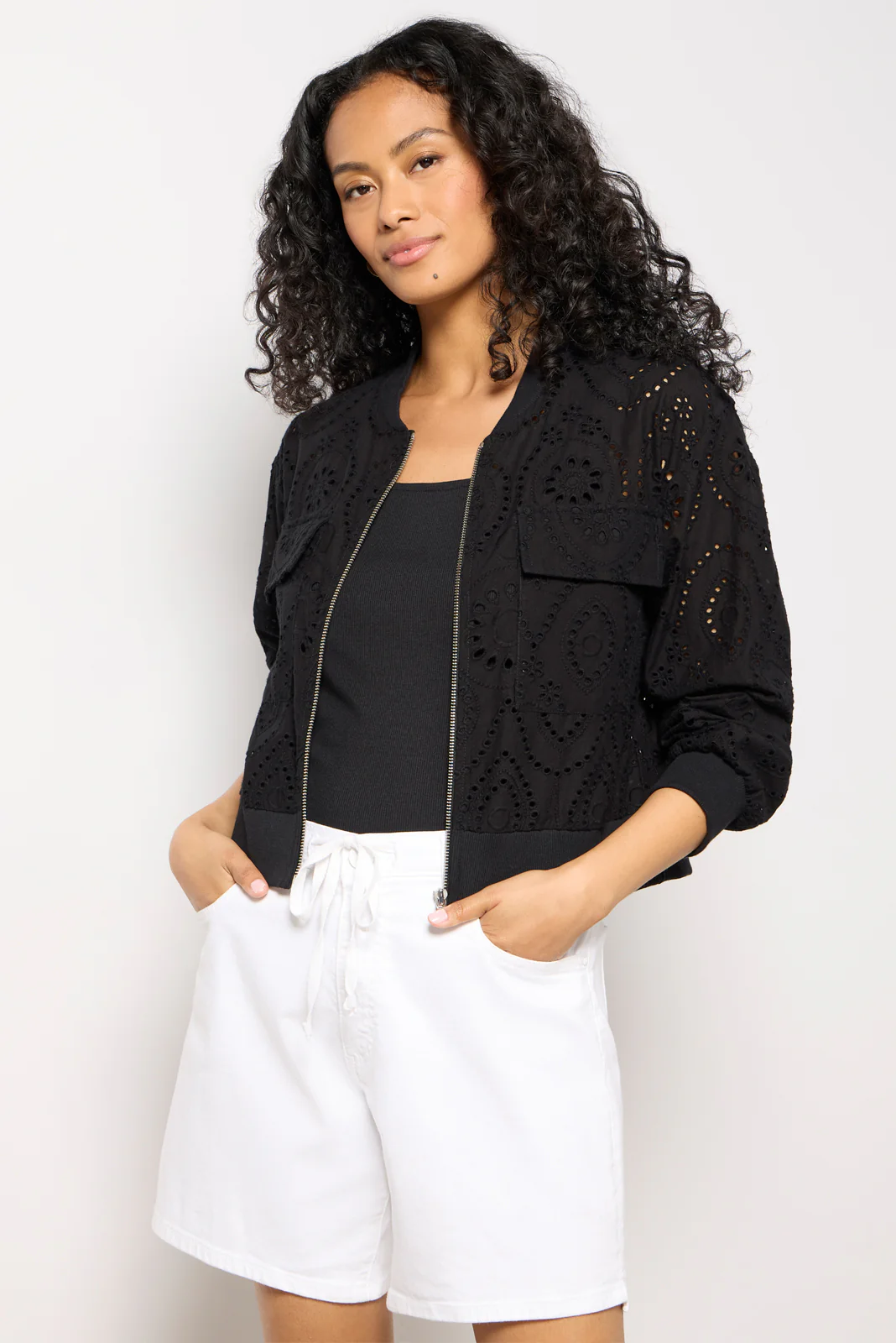 Ryan Eyelet Bomber Jacket - Image 6