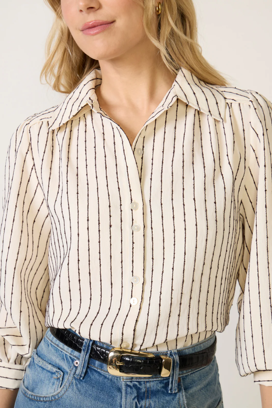 Sadie Slub Stripe Shirt - Image 3