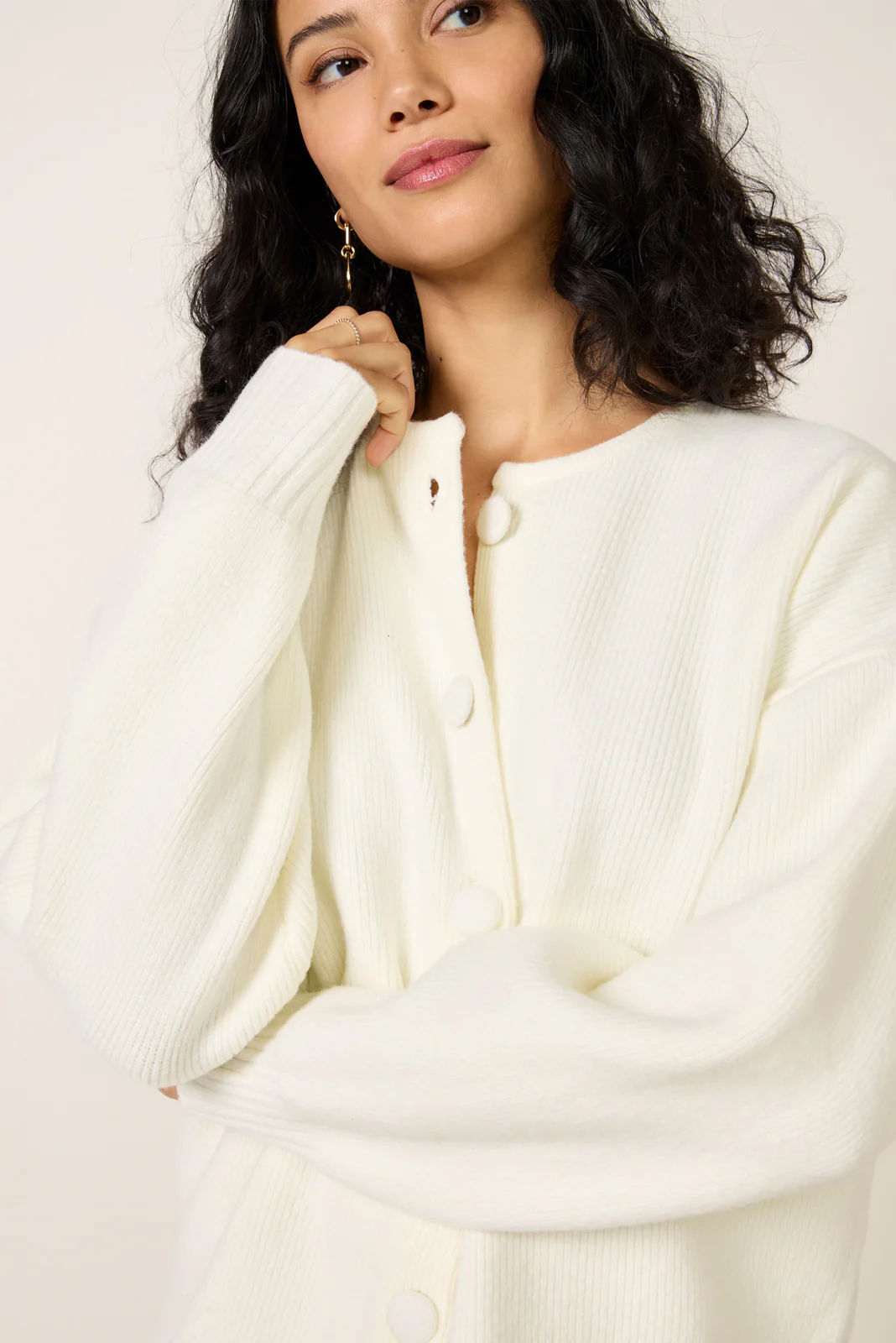 Safiya Knit Drop Shoulder Cardigan - Image 3
