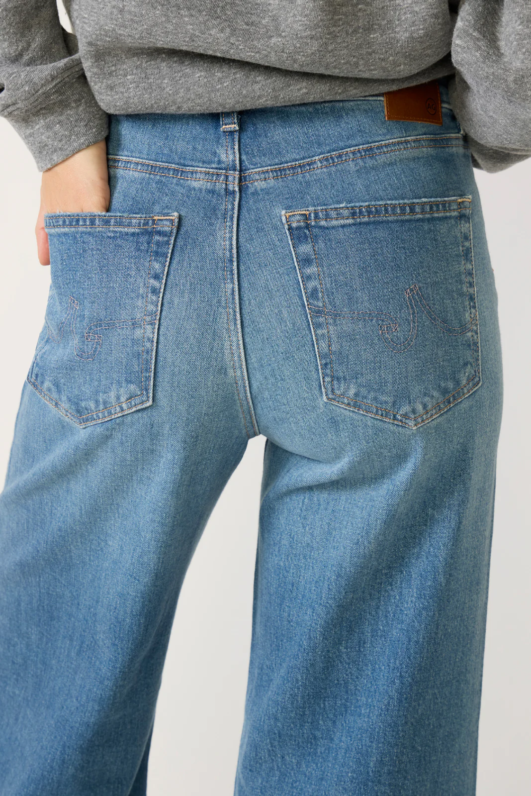 Saige Wide Leg 31` Jean - Image 3