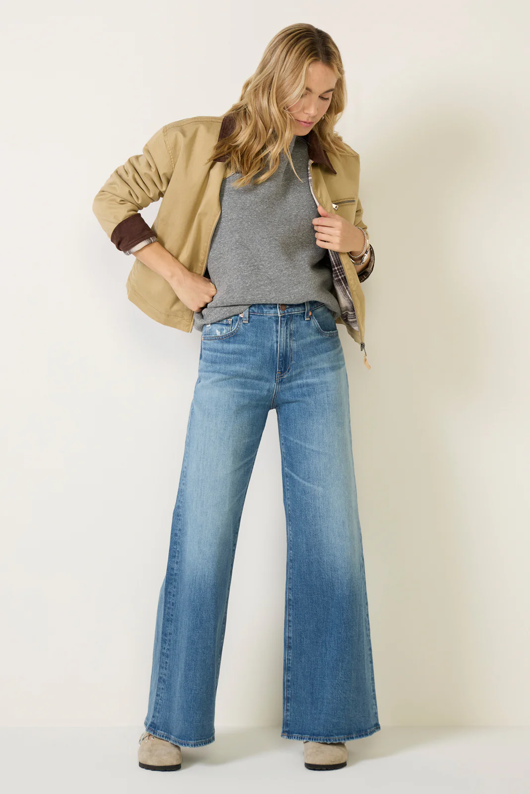 Saige Wide Leg 31` Jean - Image 5