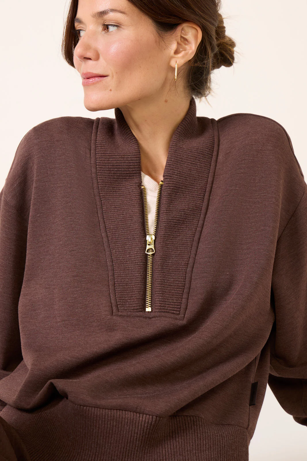 Sally Half Zip Sweat - Image 3