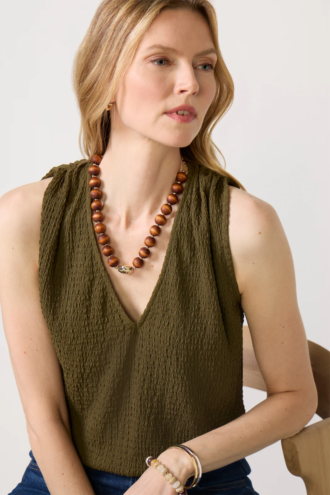 Savanna Pucker Tie Back Top - Image 3