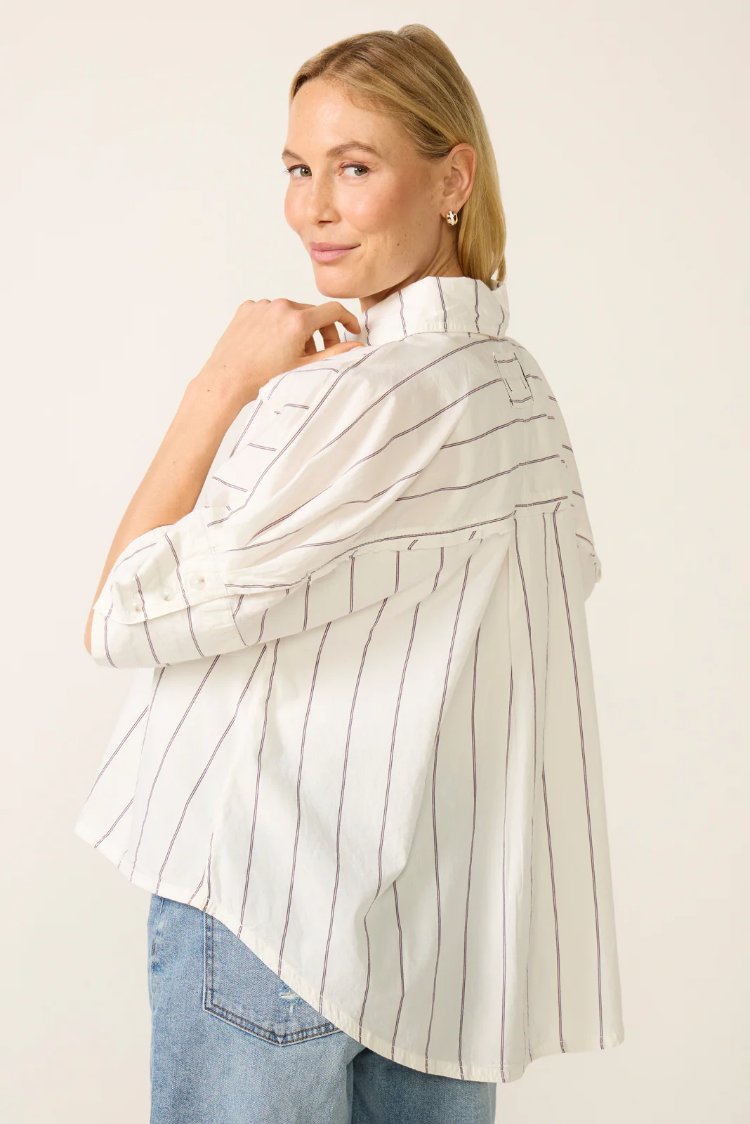 Seaside Cotton Stripe Shirt - Image 4