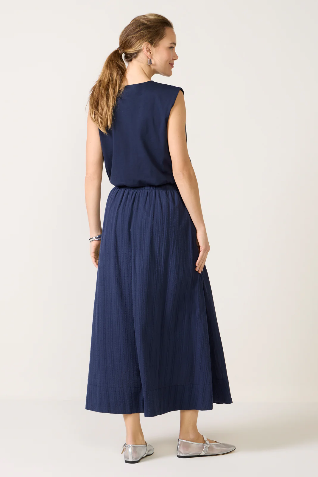 Shadow Stripe Maxi Skirt - Image 4