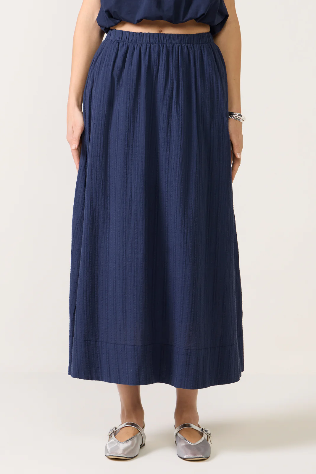 Shadow Stripe Maxi Skirt - Image 5