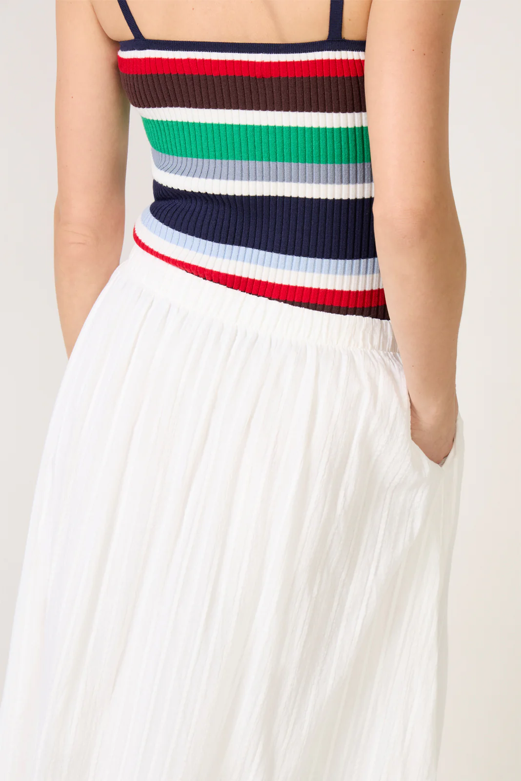 Shadow Stripe Maxi Skirt - Image 3