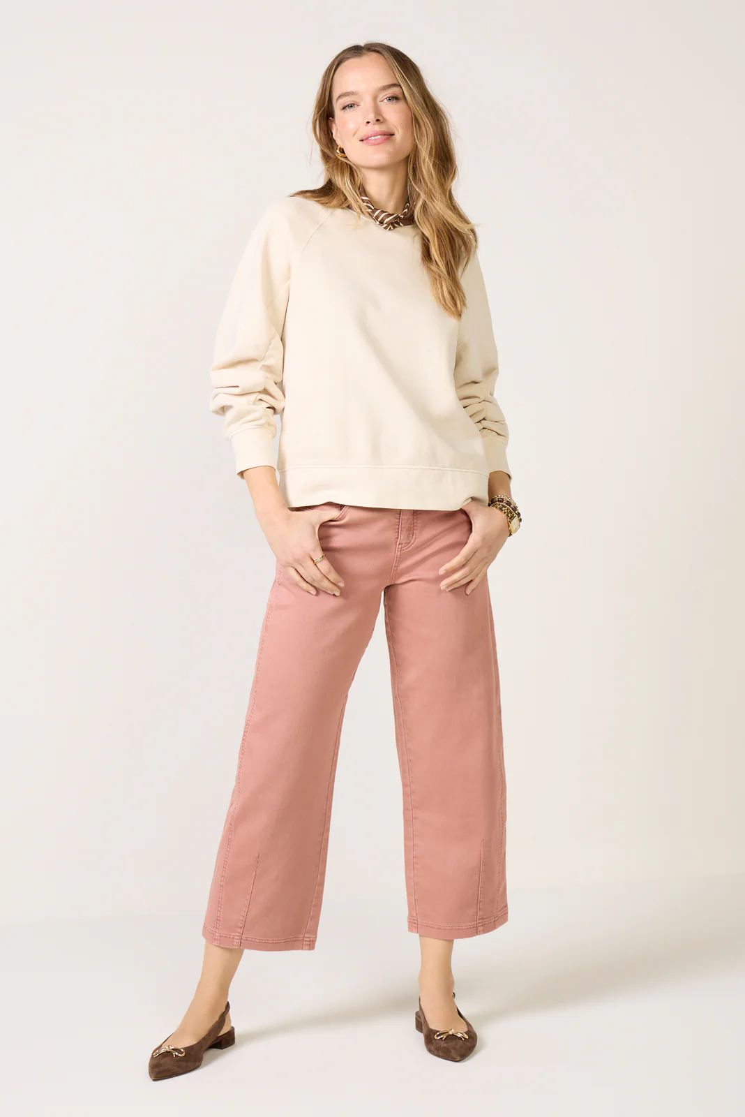 Shirred Sleeve Sweatshirt - Image 2
