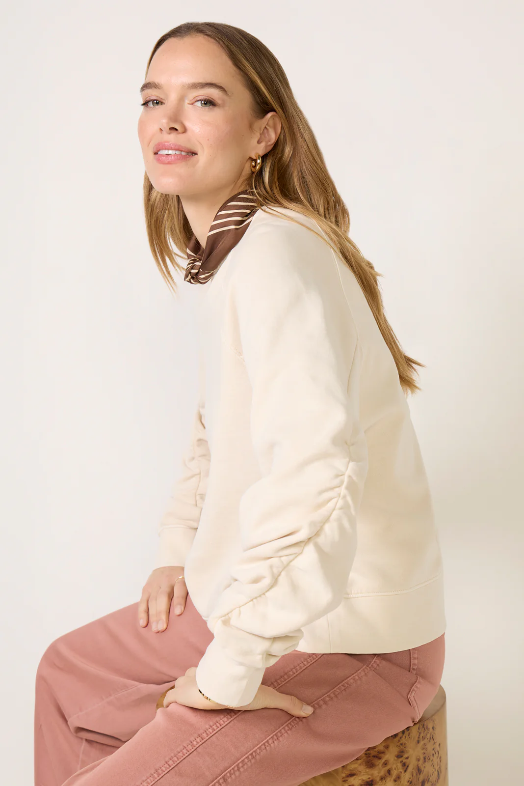 Shirred Sleeve Sweatshirt - Image 3