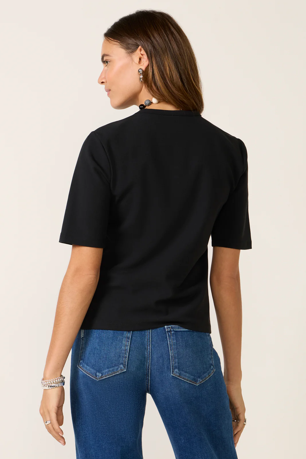 Short Sleeve Crewneck Elbow Tee - Image 4