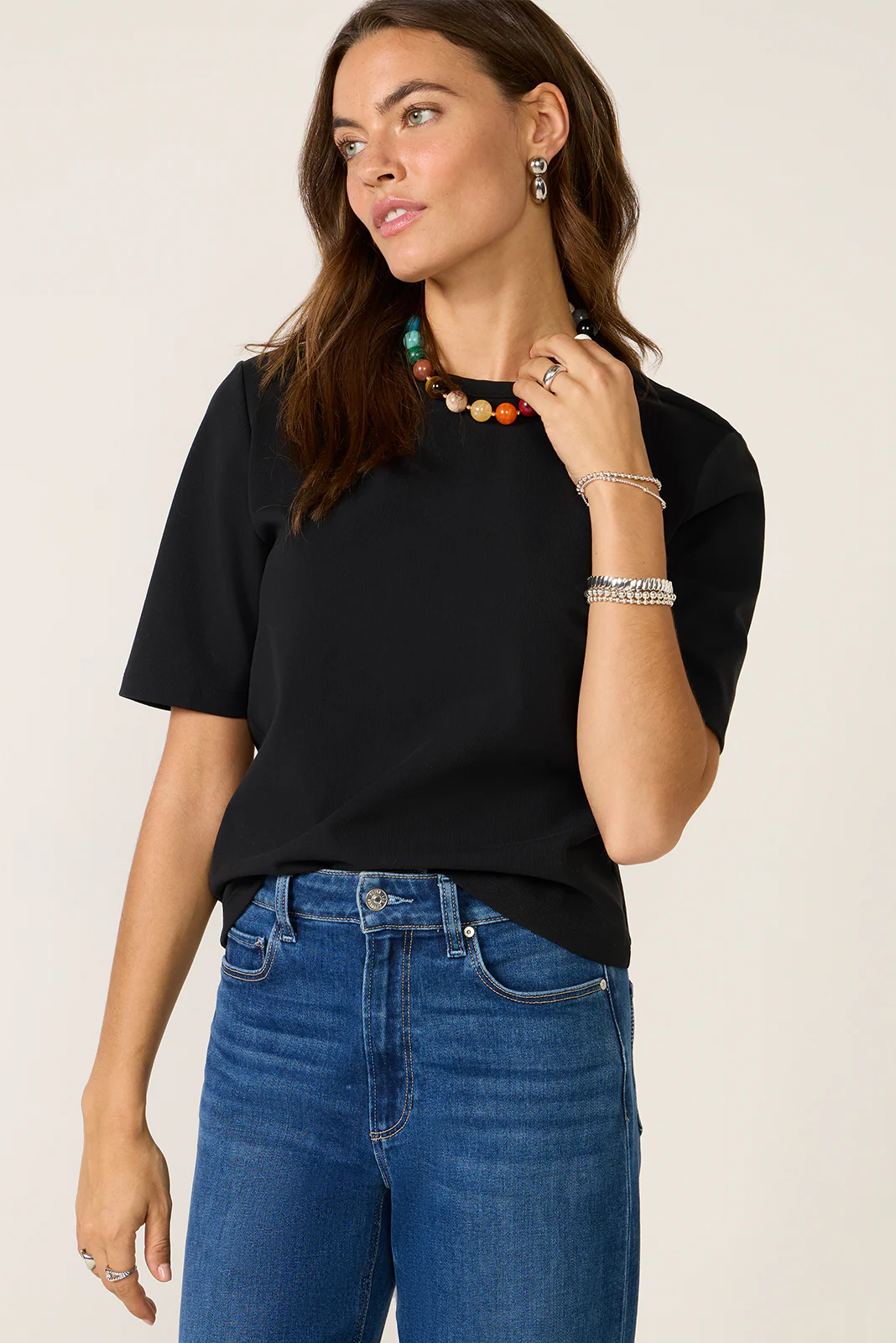 Short Sleeve Crewneck Elbow Tee - Image 5