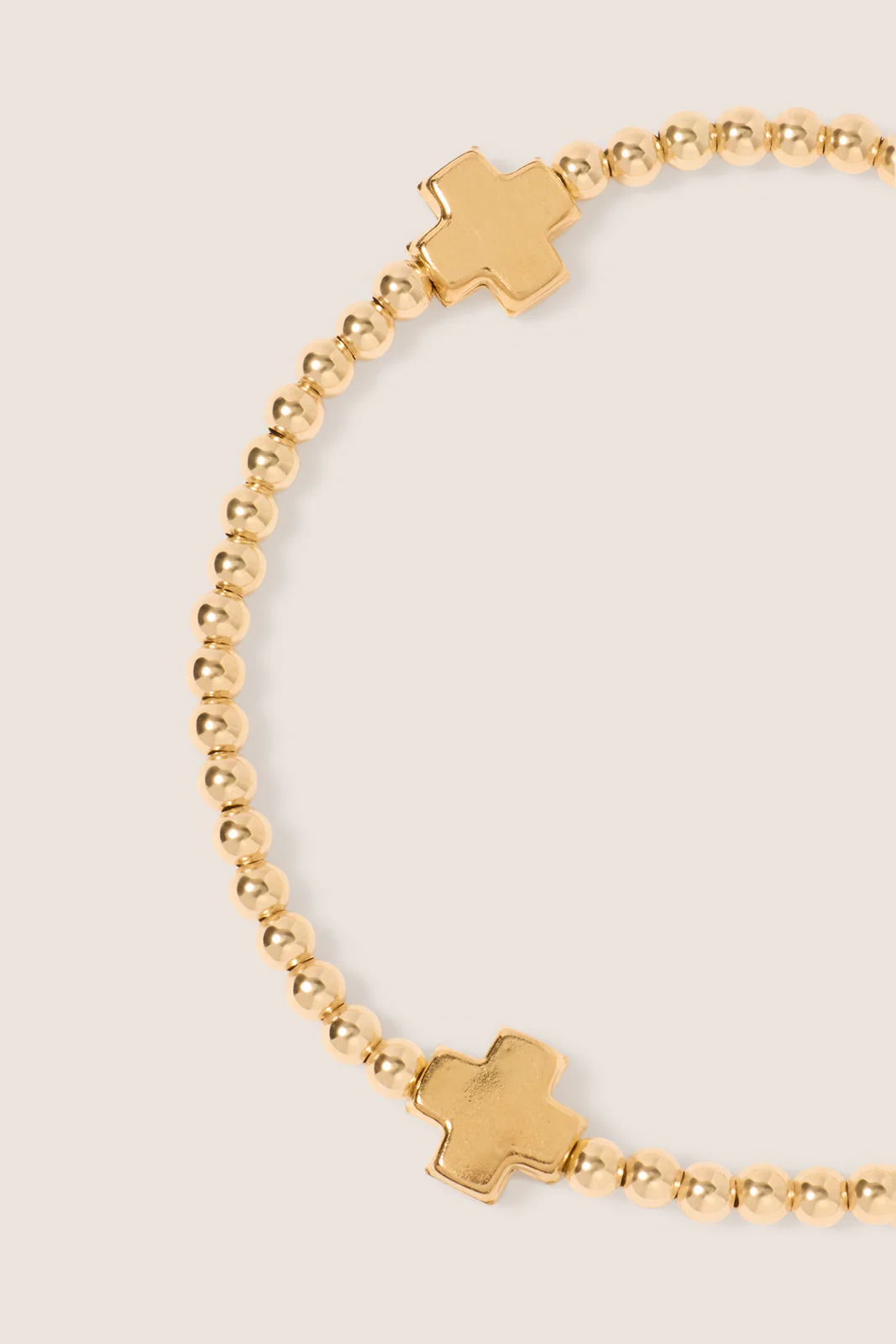Signature Cross 3mm Gold Bracelet - Gold - Image 2
