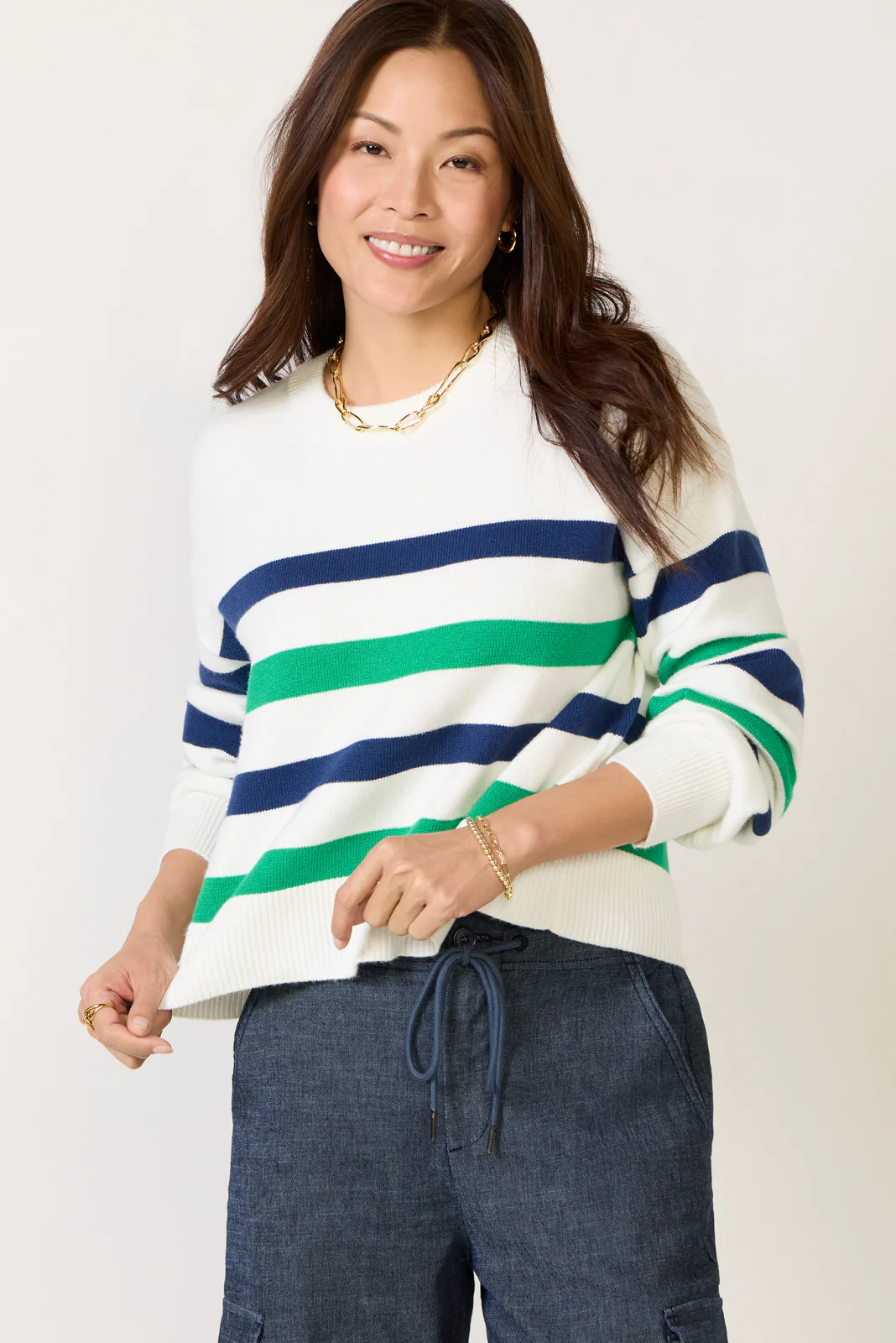 Skye Volume Sleeve Striped Sweater - Image 3