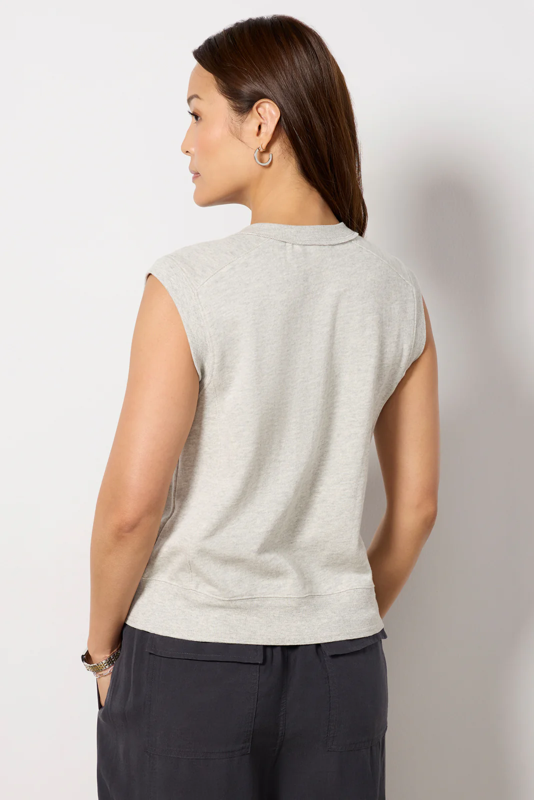Sleeveless Sweatshirt Vest - Image 4