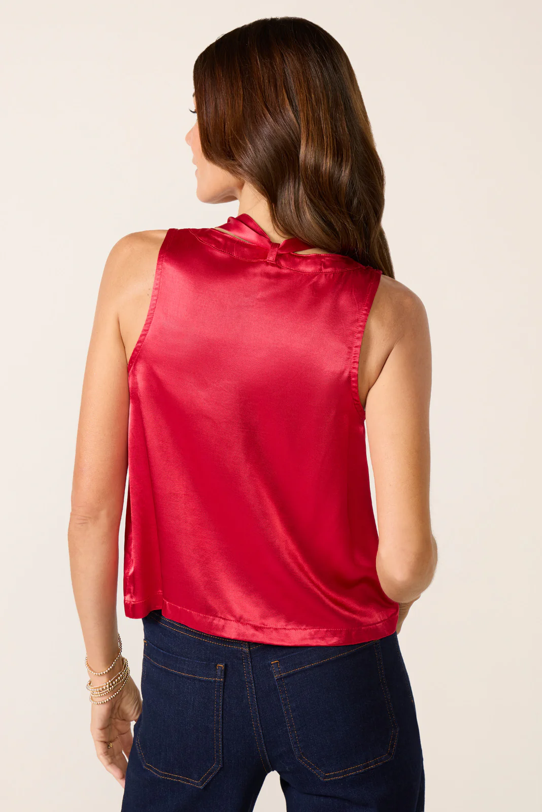 Sleeveless Tie Neck Top - Image 4
