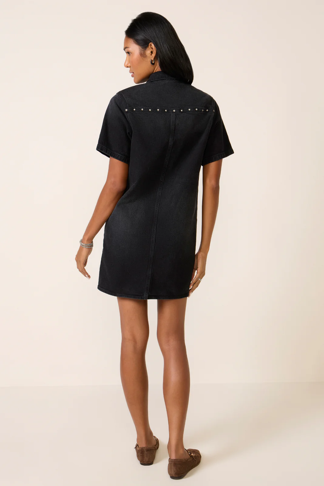 SS Studded Denim Dress - Image 4