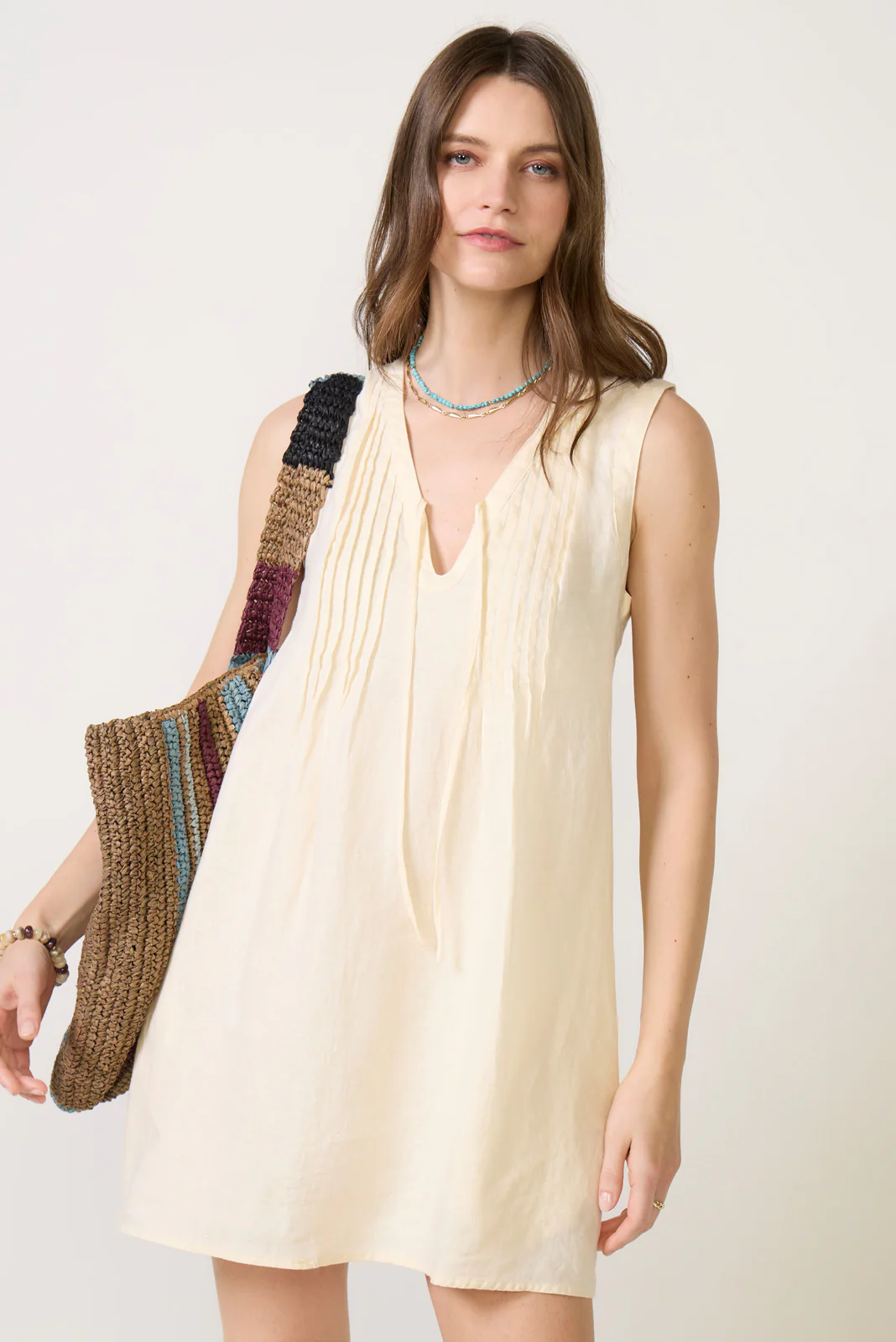 Stella Linen Mini Dress - Image 2