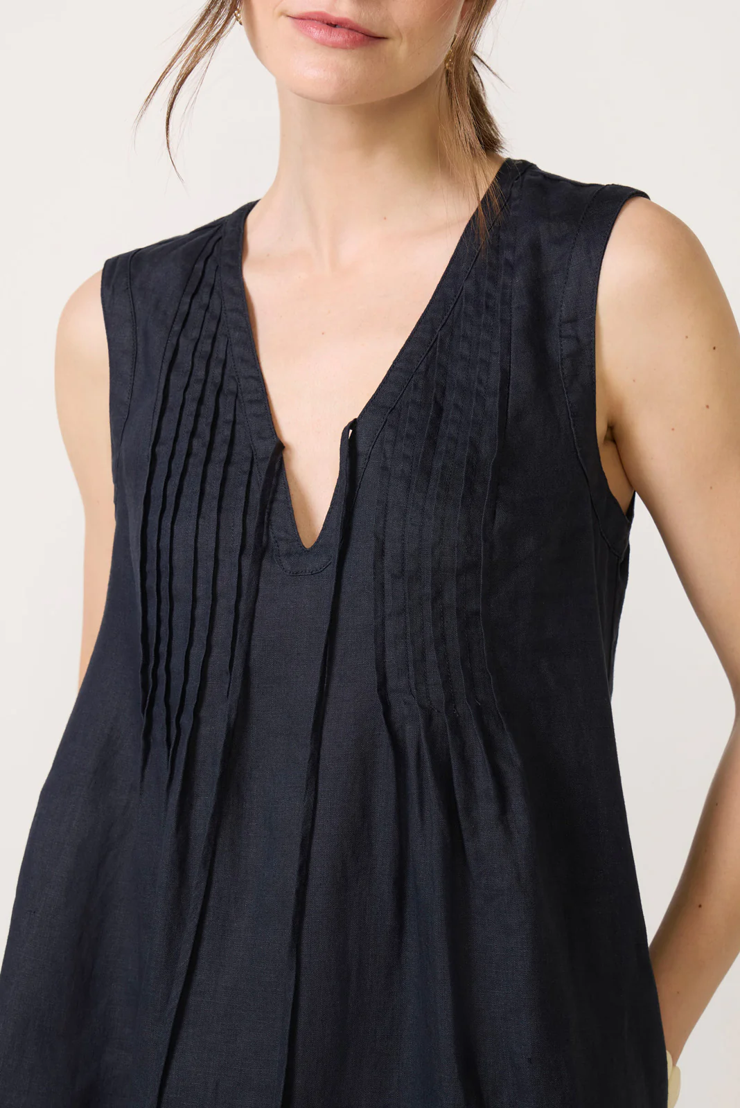 Stella Linen Mini Dress - Image 3