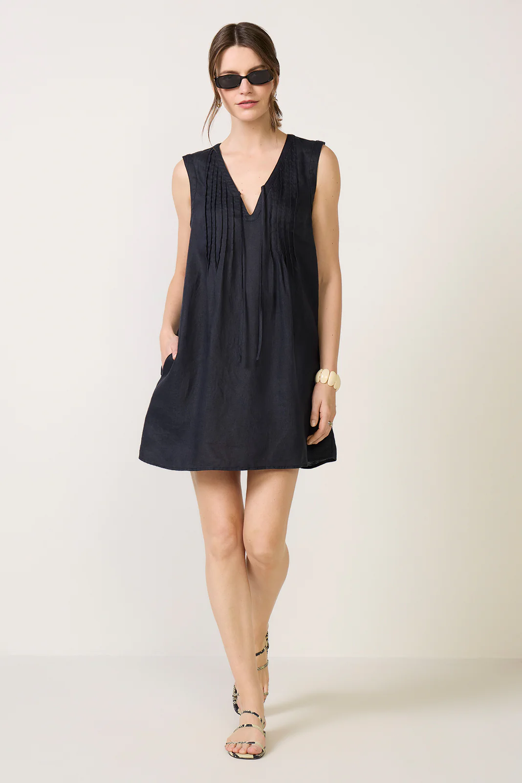 Stella Linen Mini Dress - Image 5