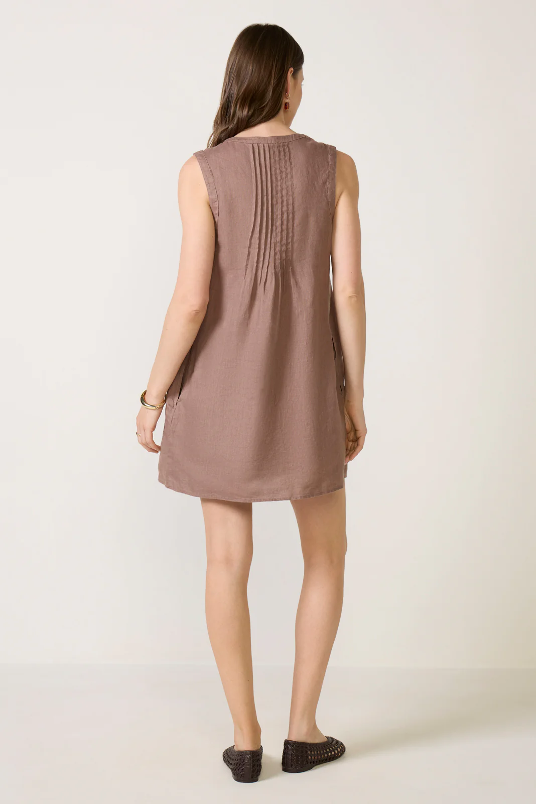 Stella Linen Mini Dress - Image 4